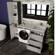 Тумба с раковиной Style Line Даллас ЛЕОН 120 R Люкс PLUS серая, 3 ящика