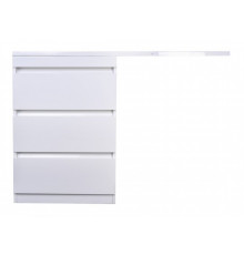 Тумба с раковиной Style Line Даллас 110 L (3 ящ.) Люкс Plus белая