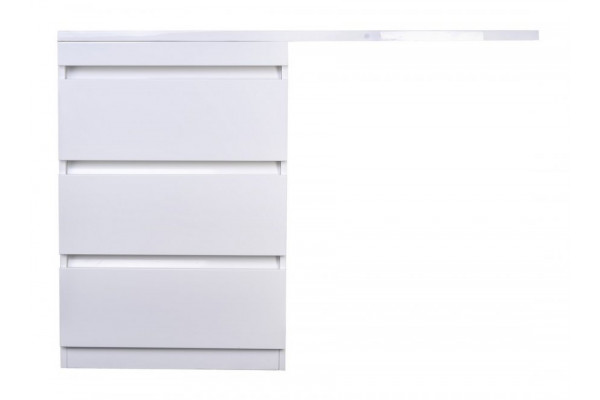 Тумба с раковиной Style Line Даллас 110 L (3 ящ.) Люкс Plus белая