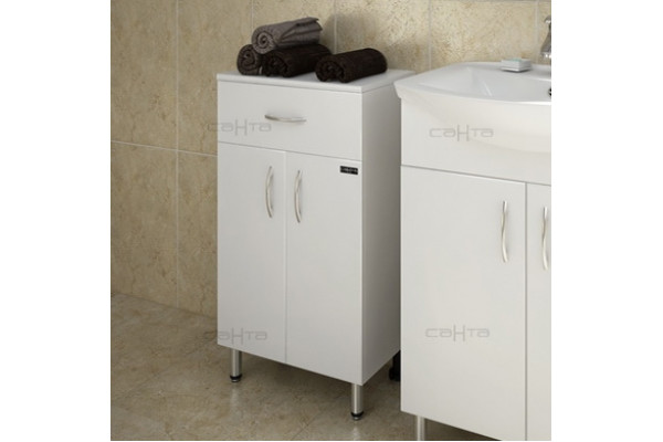Тумба СанТа TH 45 2 двери, 1 ящик, матовая, напольная, с доводчиками