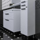 Тумба с раковиной СанТа Калипсо NEW 100 напольная 2 ящика, ручки хром,  в современном стиле