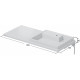 Тумба с раковиной СанТа Марс 48 подвесная, для стиральной машины, с ящиками, глянцевая