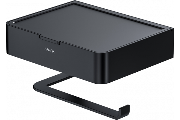 Держатель туалетной бумаги AM.PM Inspire 2.0 AA50A341522 с полкой для телефона и контейнером, черный