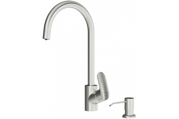 Смеситель для кухни AM.PM Like F8007T11 сатин, с дозатором