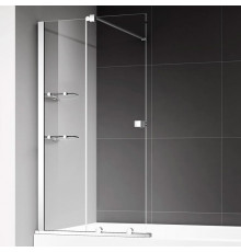 Шторка на ванну AQUAme AQM6601-2 120х140, профиль хром