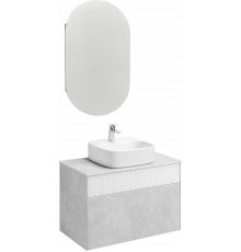 Мебель для ванной AQUATON Марбл 80 слэйт, белая матовая, раковина 1WH501709