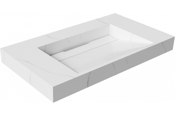 Раковина Armadi Art Flat Calacatta 80 с кронштейнами