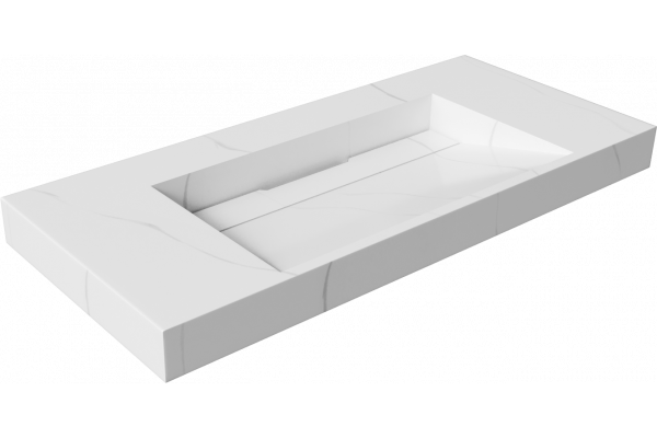 Раковина Armadi Art Flat Calacatta 100 с кронштейнами