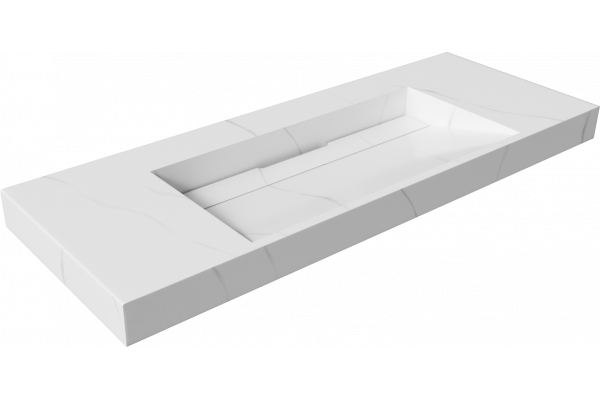Раковина Armadi Art Flat Calacatta 120 с кронштейнами
