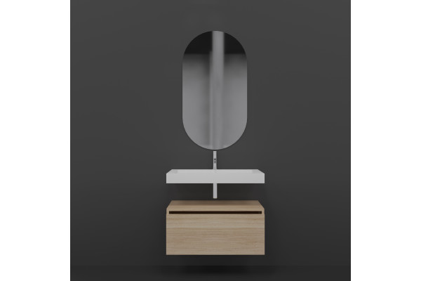 Мебель для ванной Armadi Art Flat 80 подвесная, light oak