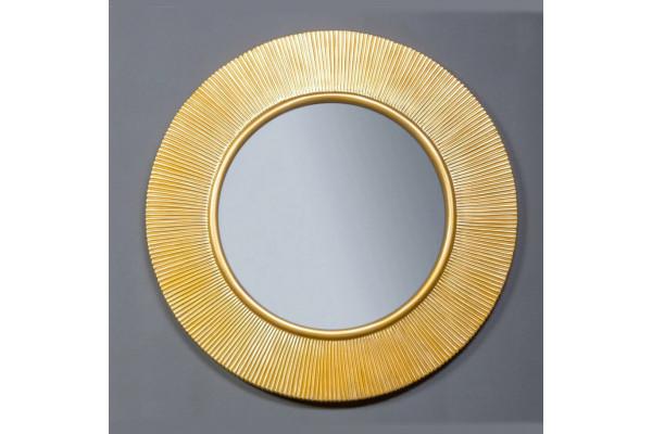 Зеркало круглое Armadi Art NeoArt Shine золото, с подсветкой