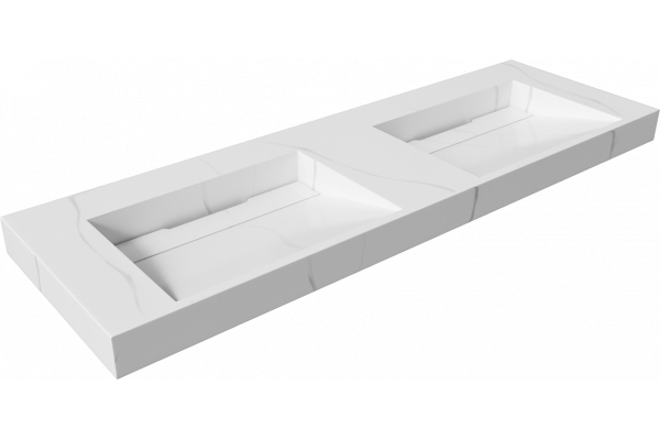 Раковина Armadi Art Flat Calacatta 140 с кронштейнами