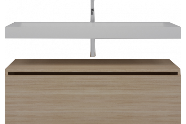 Тумба с раковиной Armadi Art Flat 120 подвесная, light oak