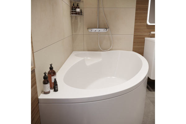 Акриловая ванна Artemis Antiphos R 170x110 см, угловая, с каркасом, асимметричная