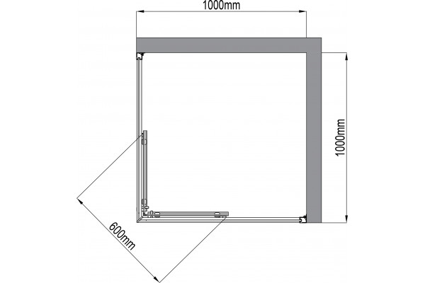 Душевой уголок Artemis Agave Slim 230 6.915.100.0230.100.10.88 100x100 см, профиль хром