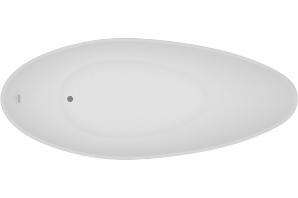 Акриловая ванна Artemis Lina 170x80 см, отдельностоящая, овальная, с ножками, со сливом-переливом, белый глянец