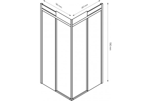 Душевой уголок Artemis Alope 90x90 см, профиль хром