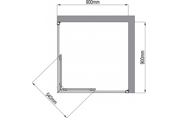 Душевой уголок Artemis Agave Slim 230 6.915.100.0230.090.10.88 90x90 см, профиль хром