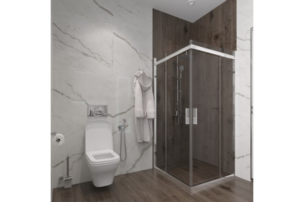 Душевой уголок Artemis Agave Slim 230 6.915.100.0230.090.10.88 90x90 см, профиль хром