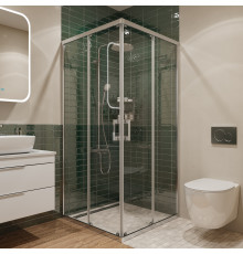 Душевой уголок Artemis Amata 120х80, профиль матовый хром