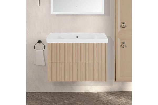 Тумба с раковиной ASB-Woodline Риола 80 капучино