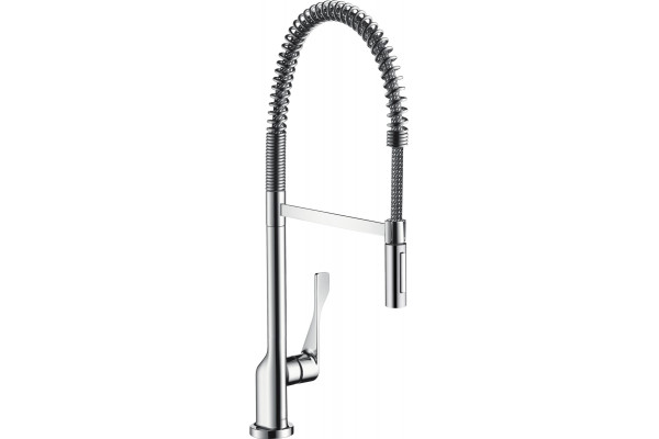 Смеситель для кухни Axor Citterio Semi-Pro 39840000 хром, с гибким изливом