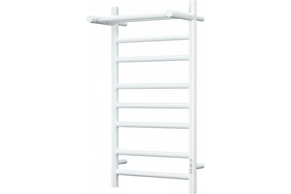 Полотенцесушитель электрический Bauedge Stil Shelf DB-0019 40х80, белый полуматовый