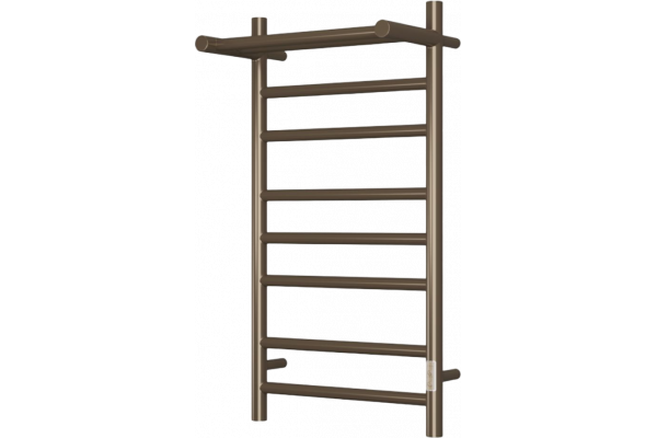 Полотенцесушитель электрический Bauedge Stil Shelf DB-0021, 40х80, бронза