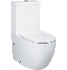 Унитаз-компакт Bauedge Bau Dream Hurricane-2 безободковый, с микролифтом, белый