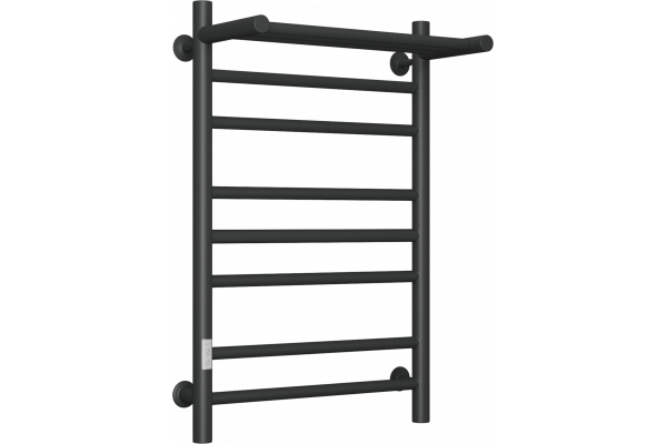 Полотенцесушитель электрический Bauedge M0024 50х80 L черный матовый, с полкой