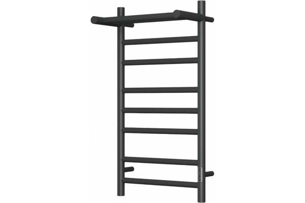 Полотенцесушитель электрический Bauedge Stil Shelf DB-0022 40х80, черный матовый