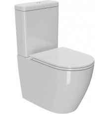 Унитаз-компакт Bauedge Bau Dream PRO безободковый, с микролифтом, белый