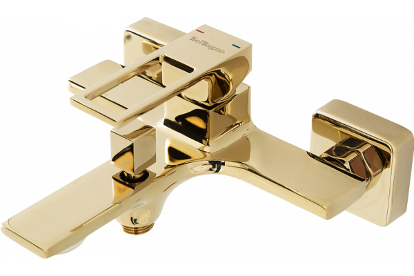 Смеситель для ванны с душем BelBagno Luce LUC-VAS-ORO