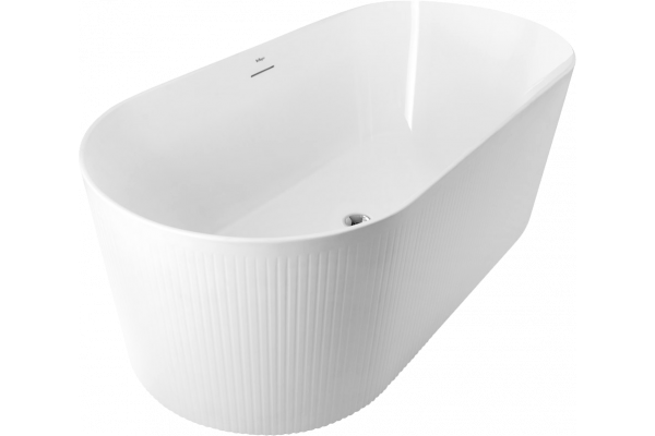 Акриловая ванна BelBagno BB411 170x80 см, отдельностоящая, овальная, со сливом-переливом, с донным клапаном
