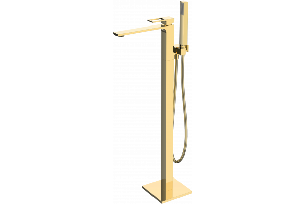 Напольный смеситель для ванны с душем BelBagno Luce FMT ORO С ВНУТРЕННЕЙ ЧАСТЬЮ