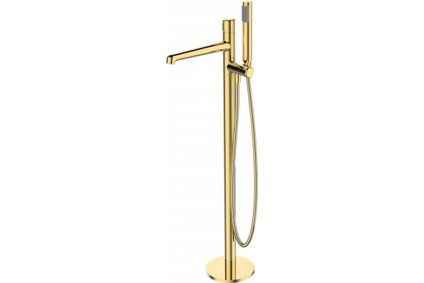Напольный смеситель для ванны с душем BelBagno Uno FMT ORO С ВНУТРЕННЕЙ ЧАСТЬЮ