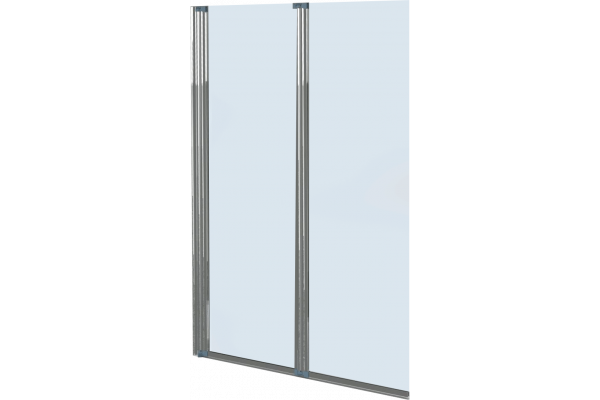 Шторка на ванну BelBagno Uno V-2-110/150-C-Cr стекло прозрачное