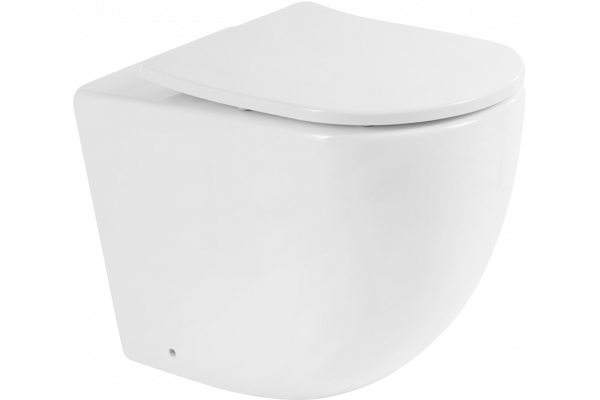 Унитаз приставной BelBagno Sfera-r BB2141CBR безободковый, крышка BB2031SC с микролифтом