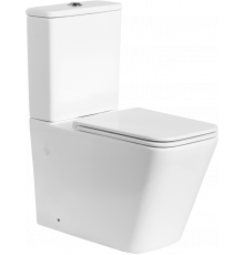 Унитаз-компакт BelBagno Ardente-R BB02093CPR безободковый, крышка BB2312SC с микролифтом, бачок BB02093T
