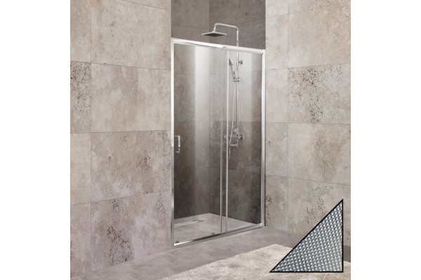 Душевая дверь в нишу BelBagno Unique BF-1-120/135-P-Cr стекло punto
