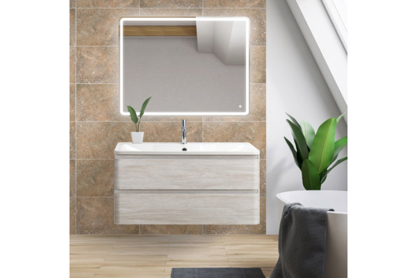 Мебель для ванной BelBagno Albano 80 подвесная, rovere vintage bianco