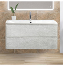 Тумба с раковиной BelBagno Albano 100 подвесная, cemento verona grigio