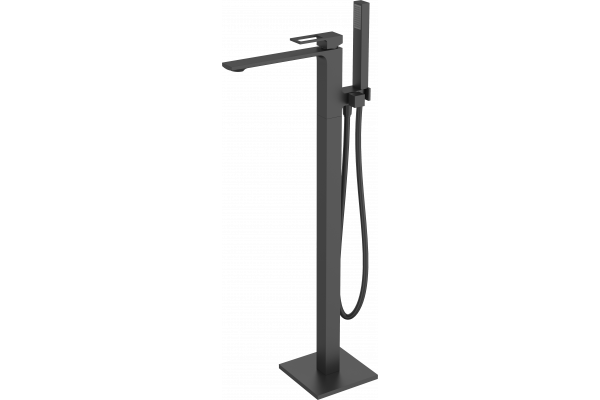 Напольный смеситель для ванны с душем BelBagno Luce FMT NERO С ВНУТРЕННЕЙ ЧАСТЬЮ