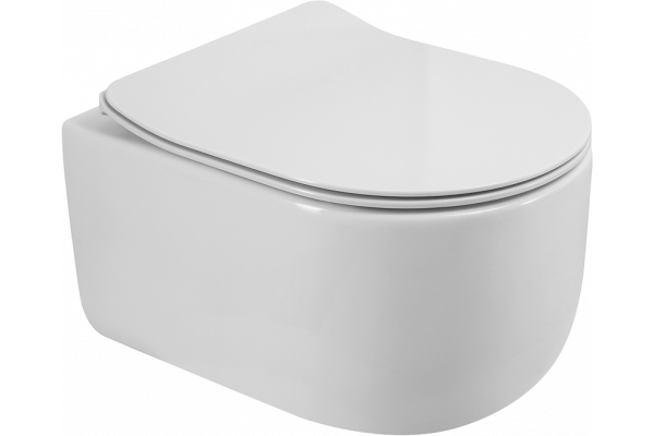 Унитаз подвесной BelBagno Soft BB084CH-TOR безободковый, крышка BB2034SC с микролифтом