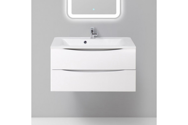 Тумба с раковиной BelBagno Marino 90 bianco lucido, подвесная