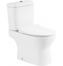 Унитаз-компакт BelBagno Steam BB130CPR безободковый, с микролифтом, бачок BB130T