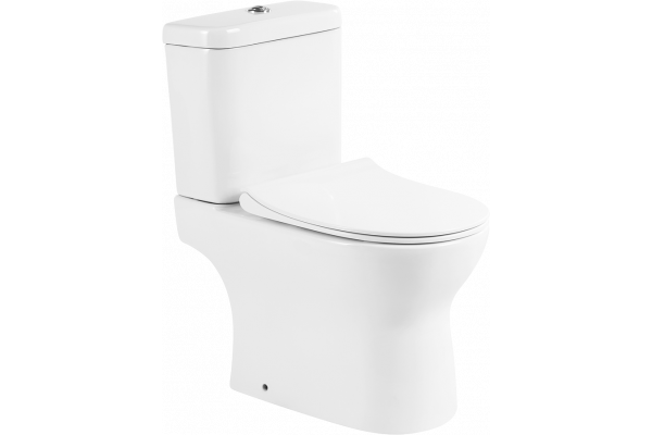 Унитаз-компакт BelBagno Steam BB130CPR безободковый, с микролифтом, бачок BB130T