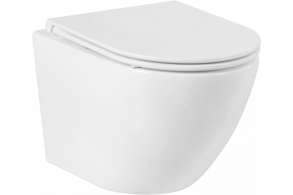 Унитаз подвесной BelBagno Sfera-r BB046CHR безободковый, крышка BB870SC с микролифтом