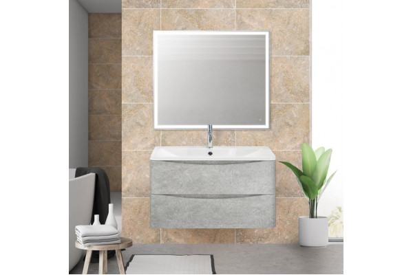 Мебель для ванной BelBagno Acqua 100 подвесная, cemento verona grigio