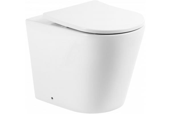 Унитаз приставной BelBagno Flay-r BB1003CBR безободковый, крышка BB2031SC с микролифтом